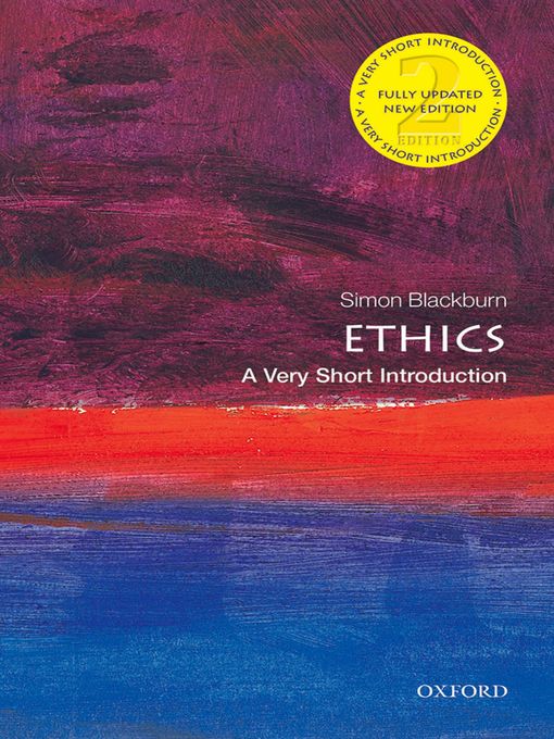 Cover art of Ethics: A Very Short Introduction by Simon Blackburn