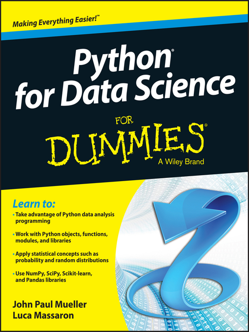 Available Now - Python for Data Science For Dummies  -  OverDrive