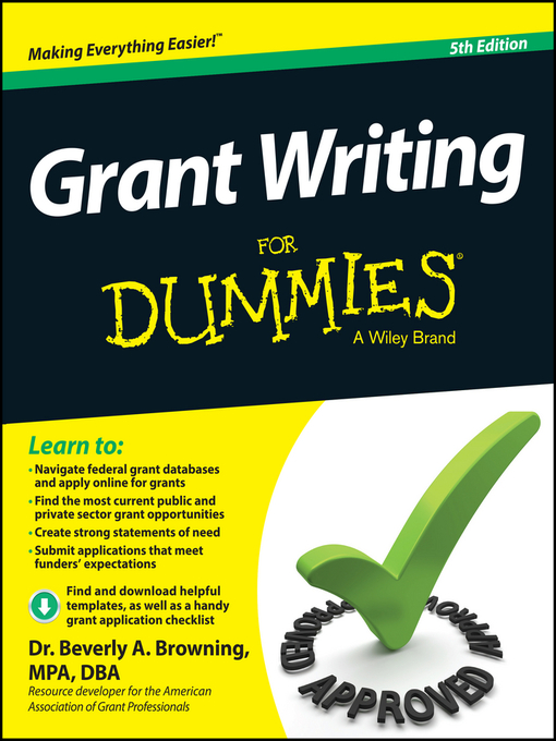 Grant Writing For Dummies - Dayton Metro Library - OverDrive