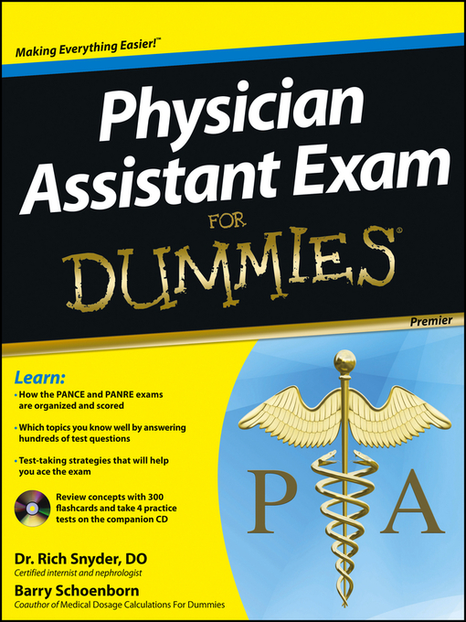 Physician Assistant Exam For Dummies Green Gold Consortium Overdrive