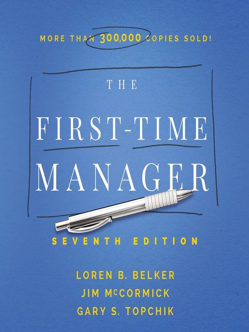 first time manager training program