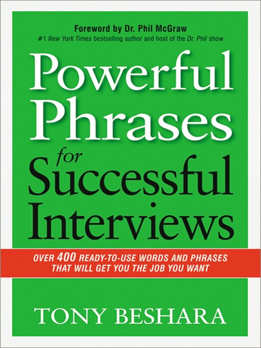 Cover art of Powerful Phrases for Successful Interviews by Tony Beshara and Phil McGraw
