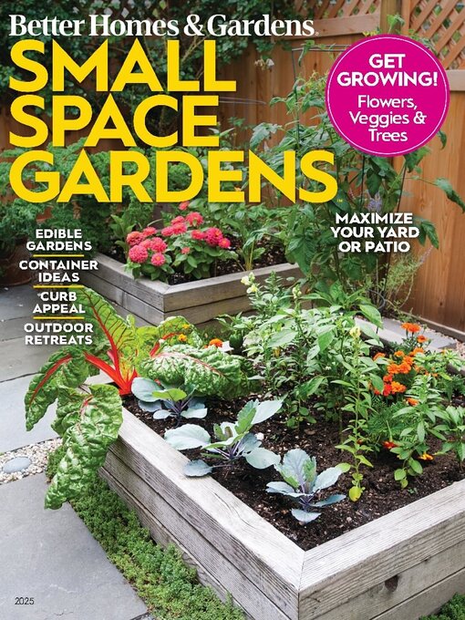 Better homes & gardens small space gardens cover image