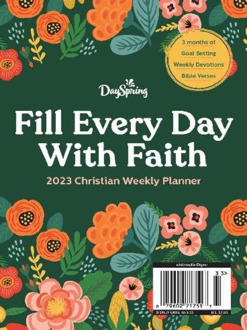 Fill every day with faith - summer 2023 christian weekly planner cover image