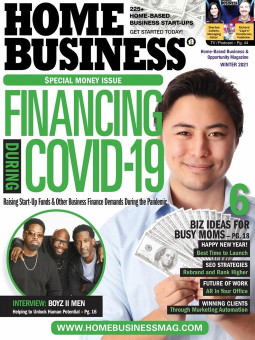 Home business magazine cover image