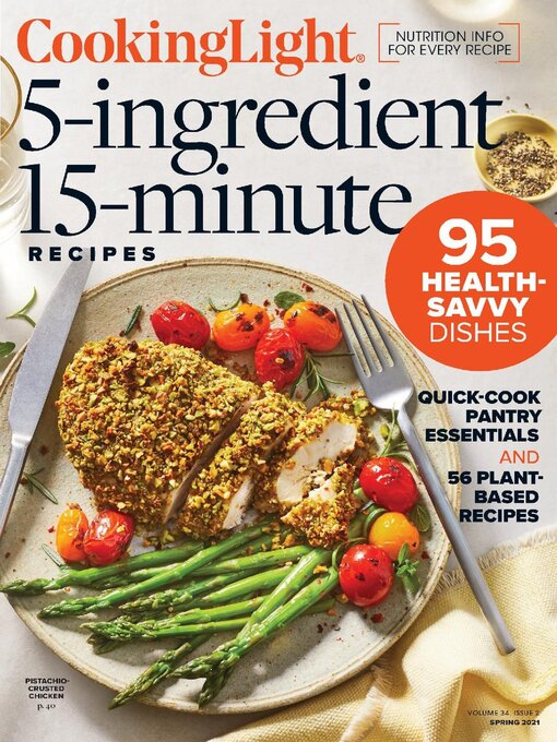 Cooking light 5 ingredients, 15 minutes cover image