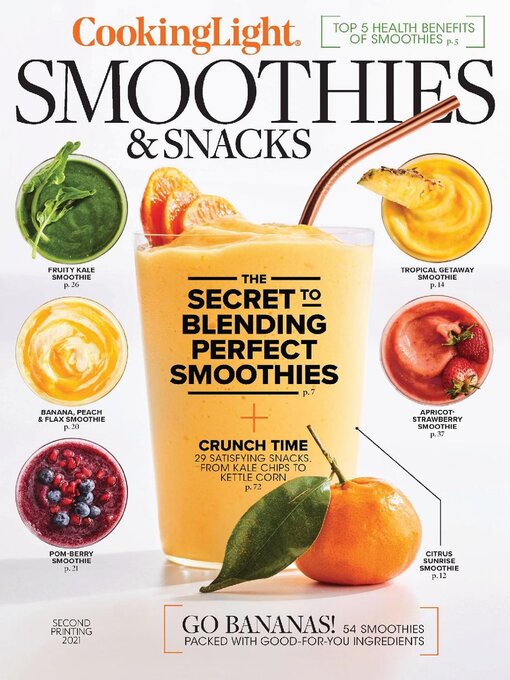 Cooking light smoothies & snacks cover image