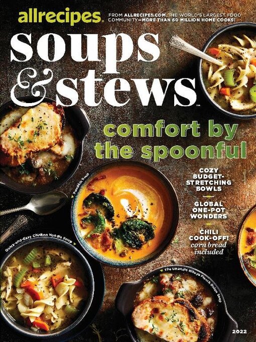 allrecipes soups & stews cover image