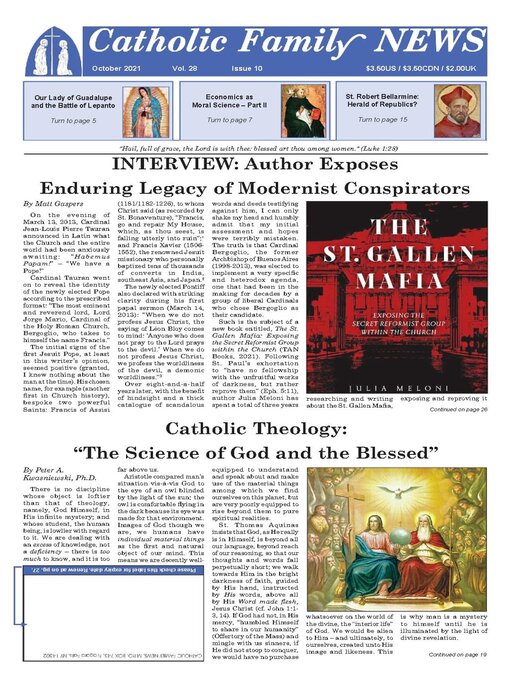 Catholic family news cover image