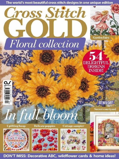 Cross stitch gold florals cover image
