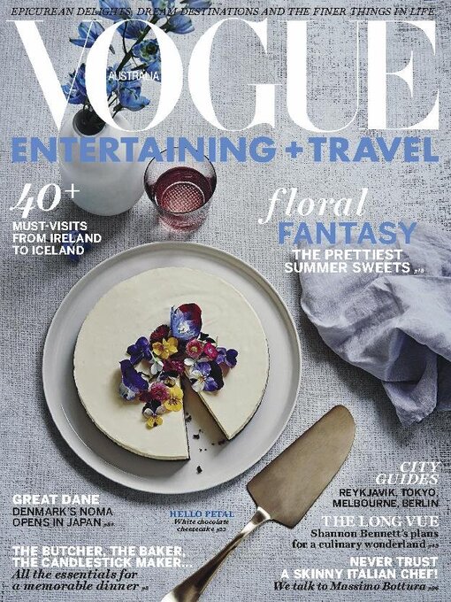 Vogue entertaining and travel cover image