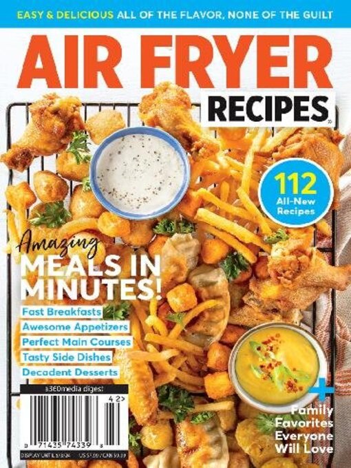 Air fryer recipes - 112 all-new recipes cover image