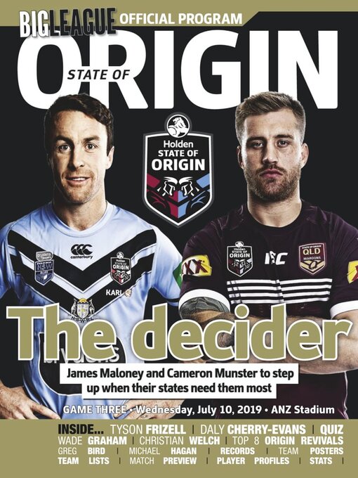 NRL State of Origin tạp chí Big League đang chờ đón bạn! Nhanh chóng truy cập để khám phá các tin tức, thông tin và những hình ảnh đặc biệt về giải đấu thể thao nổi tiếng nhất đất nước Úc.