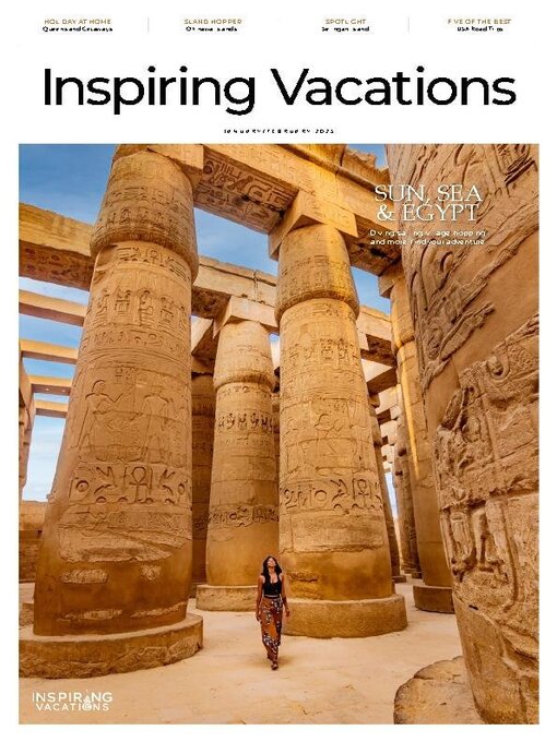 Inspiring vacations magazine cover image