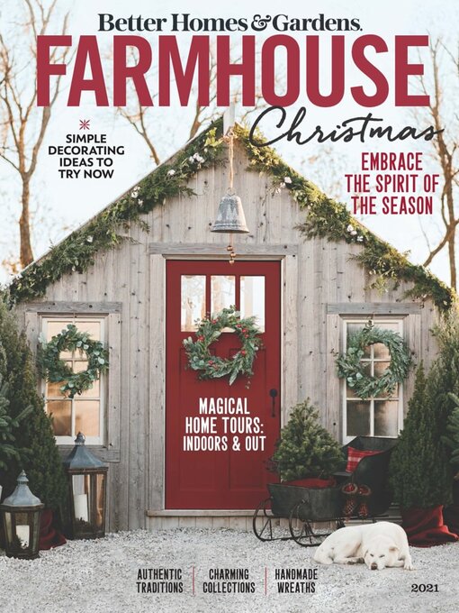 Bh&g farmhouse christmas cover image