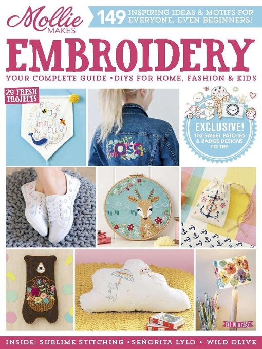 Mollie makes embroidery cover image
