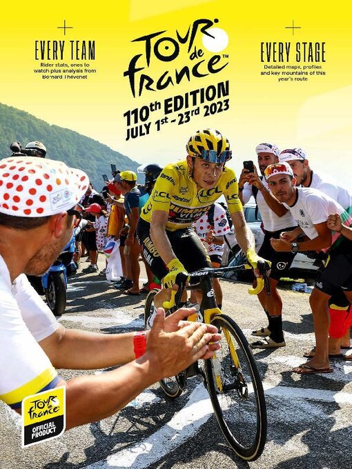 Official tour de france race guide magazine cover image