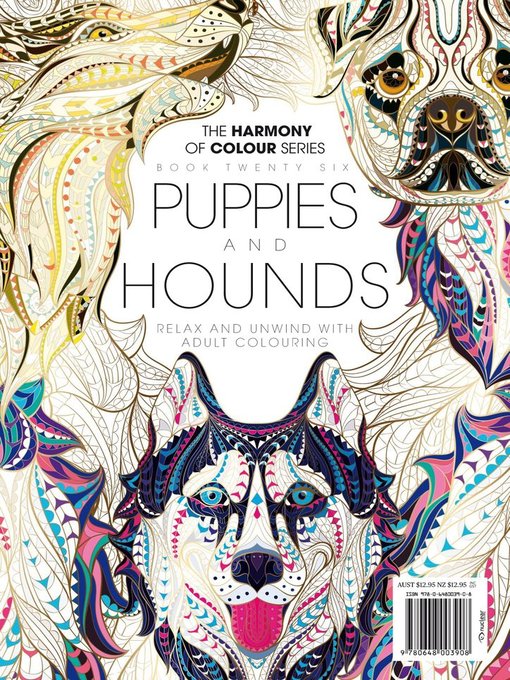 Colouring book: puppies and hounds cover image