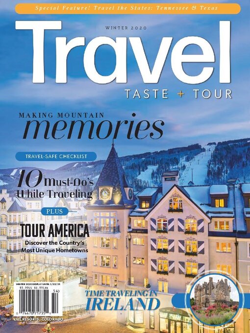 Travel, taste and tour cover image