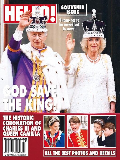 King charles iii coronation - hello! souvenir issue: god save the king! cover image