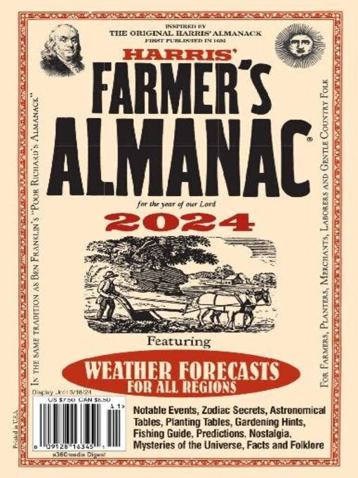 Harris' farmer's almanac 2024 cover image