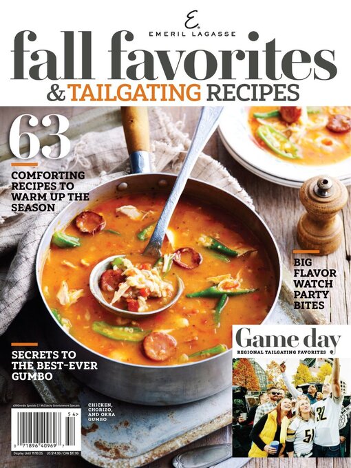Cover Image of Emeril's fall favorites & tailgating recipes
