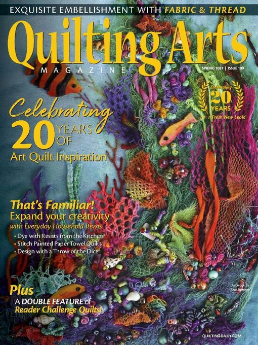 Quilting arts magazine cover image