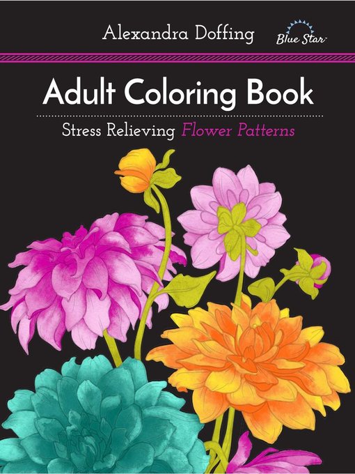 Adult coloring book: stress relieving flower patterns cover image