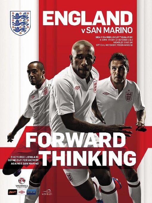 England vs san marino matchday programme cover image