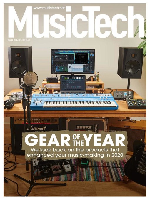 Music tech magazine cover image