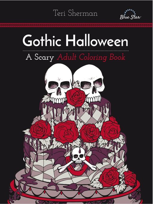 Gothic halloween: a scary adult coloring book cover image
