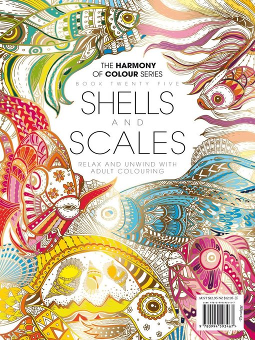Colouring book: shells and scales cover image