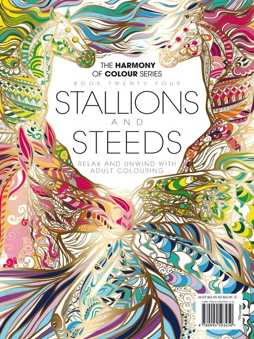 Colouring book: stallions and steeds cover image