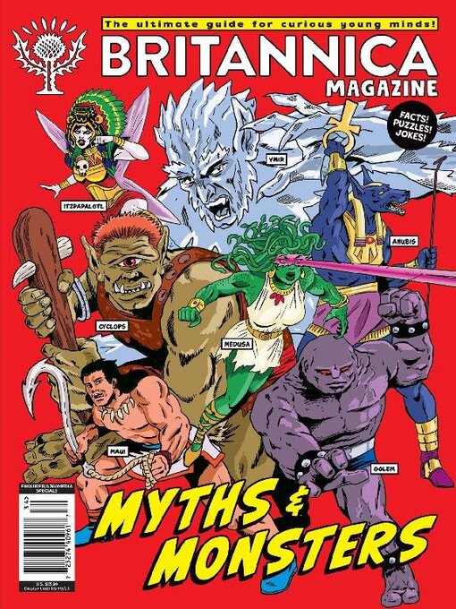 Britannica magazine - myths & monsters cover image