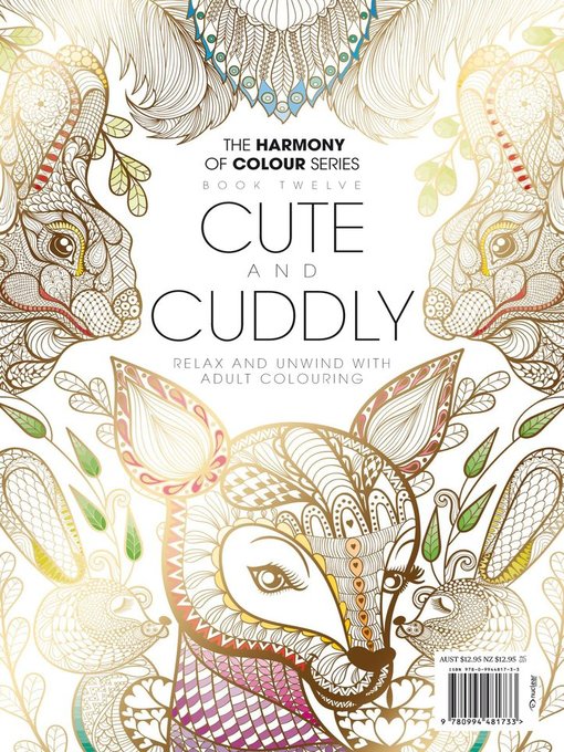 Colouring book: cute and cuddly cover image