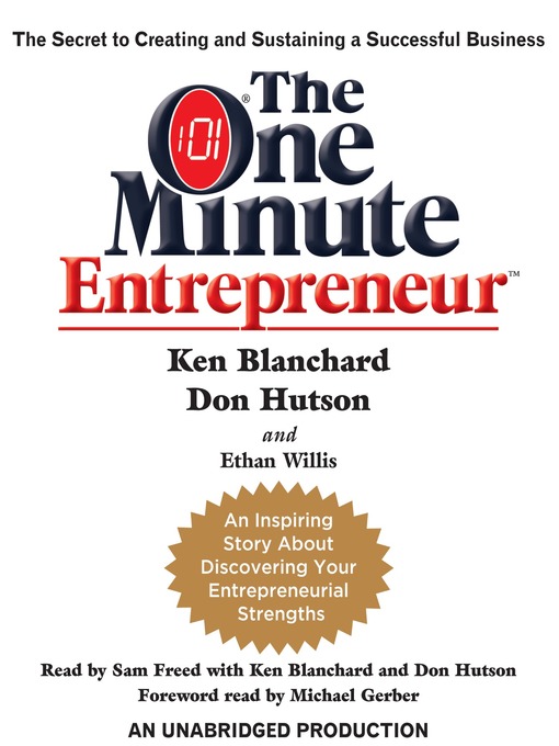 The One Minute Entrepreneur National Library Board Singapore Overdrive