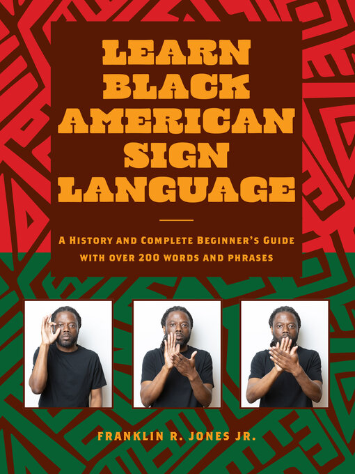 Book cover, "Learn Black American Sign Language"