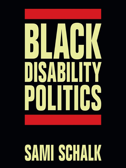 Book jacket for Black disability politics
