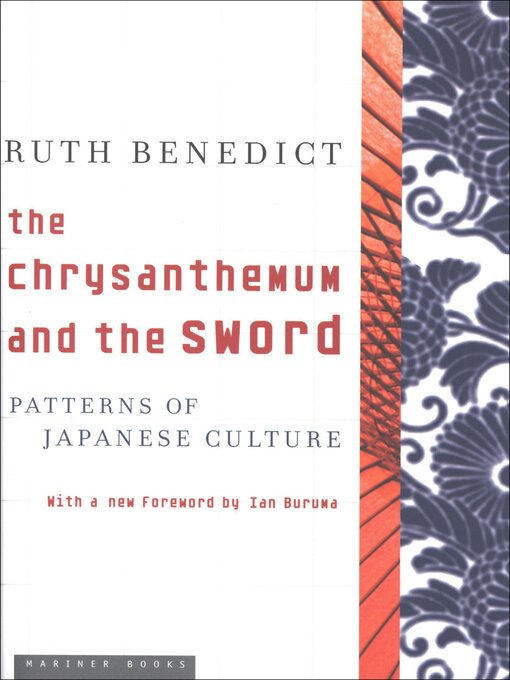 Book cover, "The Chrysanthemum and the Sword" by Ruth Benedict