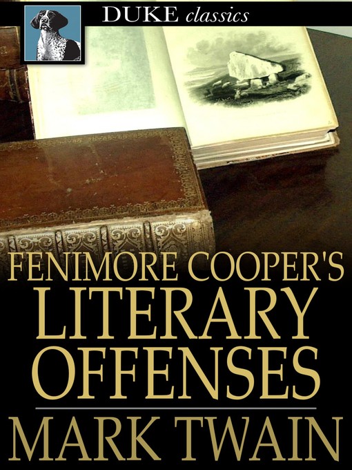 Book cover of Fenimore cooper's literary offenses.