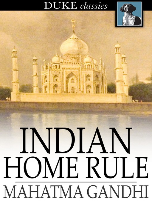 Book cover of Indian home rule.