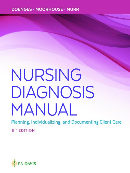Cover art of Nursing Diagnosis Manual: Planning, Individualizing, and Documenting Client Care by Marilynn Doenges and Mary Frances Moorhouse