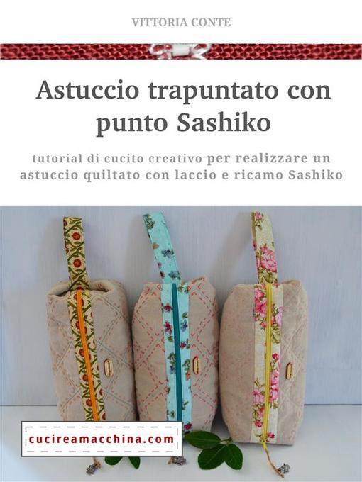 Astuccio trapuntato con punto sashiko Astuccio trapuntato con punto sashiko