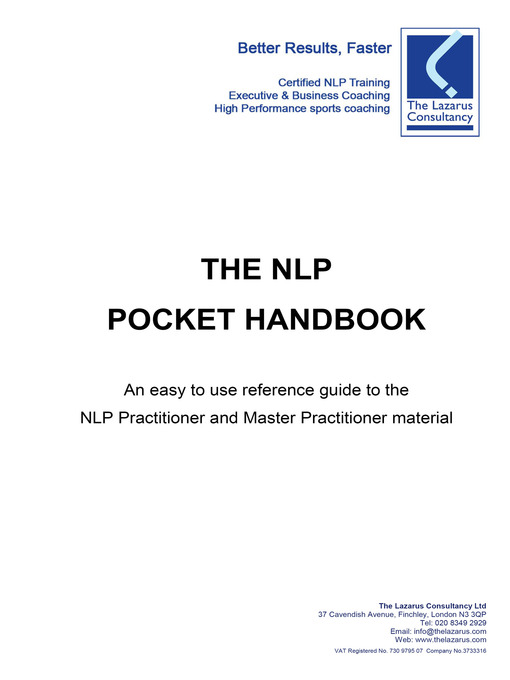 The NLP Pocket Handbook