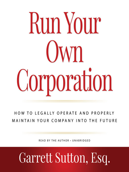 Run Your Own Corporation - Libby