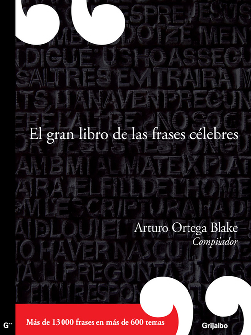 El gran libro de las frases célebres - The Ohio Digital Library - OverDrive