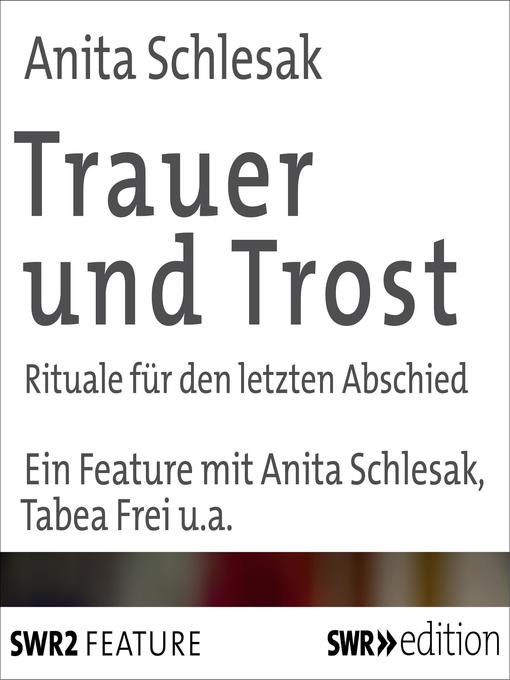 Hinsegin Trauer Und Trost Rafbokasafnid Overdrive