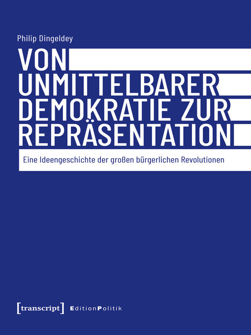 Von unmittelbarer Demokratie zur Repräsentation - Busan English Library - OverDrive Von unmittelbarer Demokratie zur Repräsentation