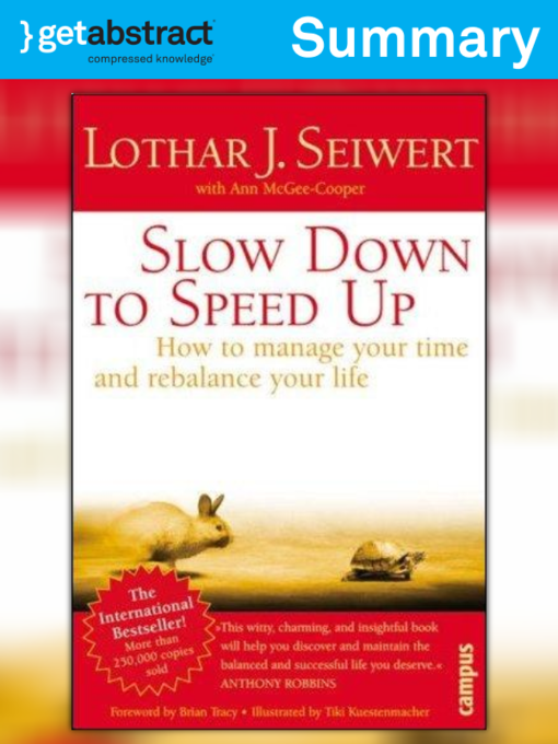 Slow Down to Speed Up (Summary) - National Library Board Singapore -  OverDrive