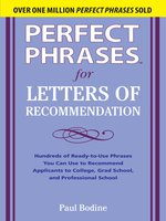 Perfect Phrases For Letters Of Recommendation By Paul Bodine - 